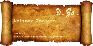 Weitner Zsanett névjegykártya