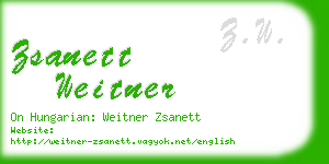 zsanett weitner business card